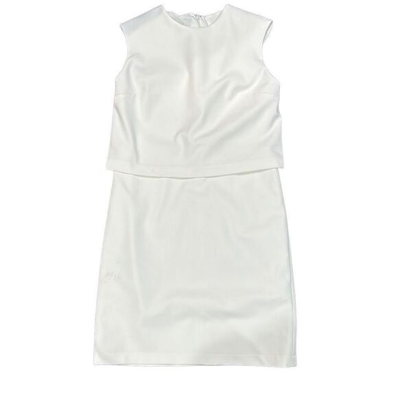 SHOSHANNA Nuri Stretch White Sheath Shift Cocktail Party Dress Made in USA Size - Picture 1 of 4